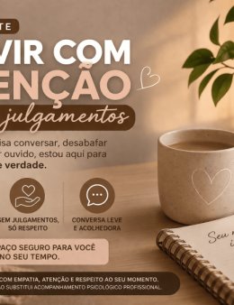 Eu vou te ouvir com atenção e sem julgamentos