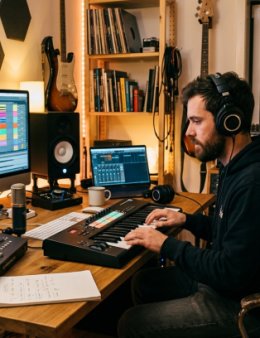 Eu vou criar uma música c/tema/estilo pedido.