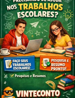 Eu vou fazer seu trabalho escolar escrito