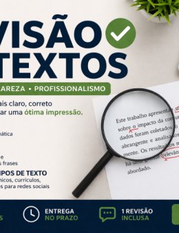 Eu vou revisar e corrigir seu texto