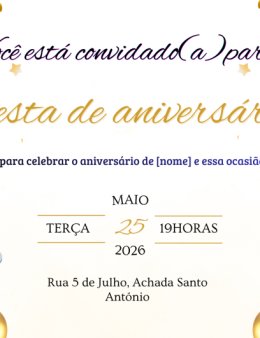 Eu vou um convite de aniversário ou casamento