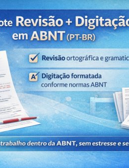 Eu vou revisar seu texto + colocar em abnt
