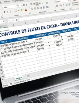 Realizo tarefas administrativas, organização de planilhas e digitação