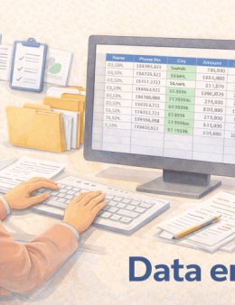 Eu vou fazer data entry/entrada de dados p vc