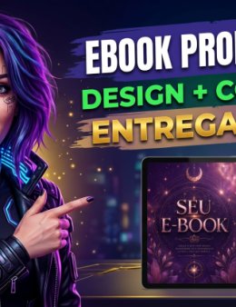 Eu vou Criar seu Ebook Profissional com Capa e Mockup 3D Incluso