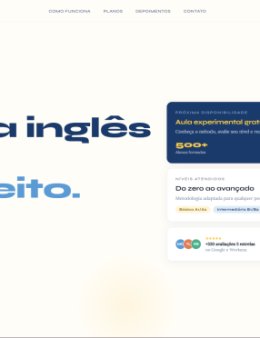 Eu vou criar uma landing page moderna para o seu negócio.
