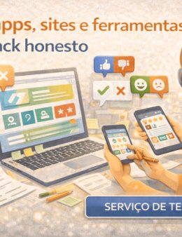 Eu vou testar seu app/site e te dar feedback
