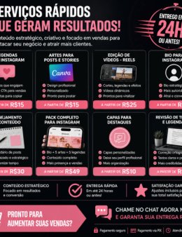 RESULTADOS RÁPIDOS COM CONTEÚDO PROFISSIONAL EM 24H 🚀