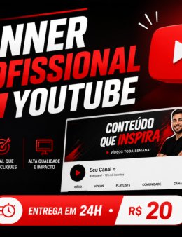 Eu vou criar banner para YouTube