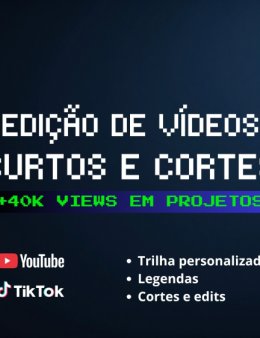 Eu vou editar e legendar seus vídeos curtos