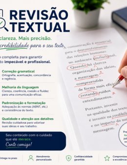Eu vou revisar o seu texto!