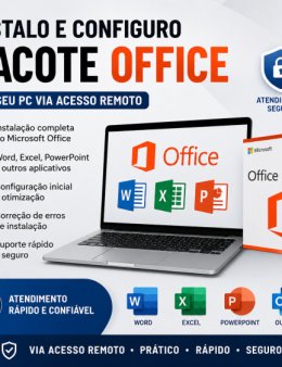 Eu vou Instalo pacote Office no seu PC