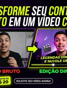 Eu vou editar seus vídeos curtos com legendas