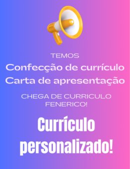 Eu vou criar seu currículo personalizado