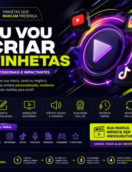 Eu vou criar uma vinheta profissional