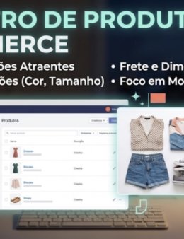 cadastrar produtos no seu e-commerce ou loja
