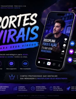 Eu vou criar cortes virais para seus vídeos