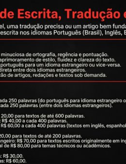 Eu vou revisar e redigir seus textos