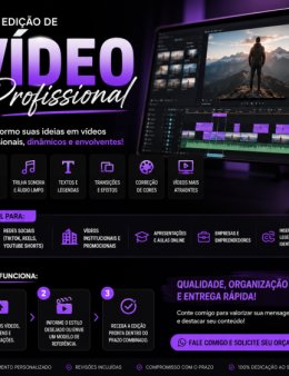 Eu vou editar seus vídeos para redes sociais