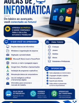 Eu vou te dar aulas de informática