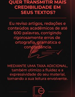 Eu vou revisar seus textos