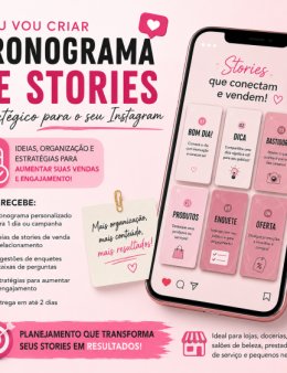 Eu vou criar um cronograma de stories estratégico para o seu Instagram