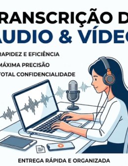 Eu vou transcrever áudios curtos e longos com precisão e rapidez.