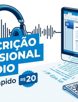 Eu vou transcrever seu áudio ou vídeo.