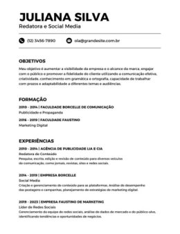 Eu vou fazer o seu currículo
