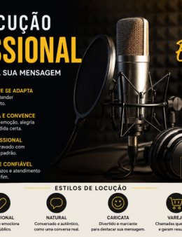 Eu vou fazer a locução do seu projeto