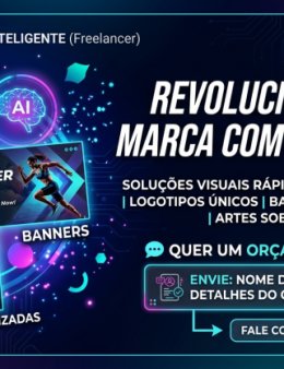 Eu vou criar o seu banner, logotipos..