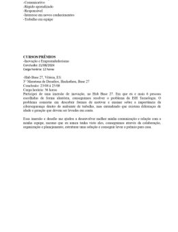 Organização de currículo e LinkedIn