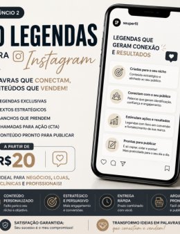 Eu vou criar 10 legendas para Instagram