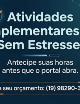 Eu vou fazer suas atividades complementares