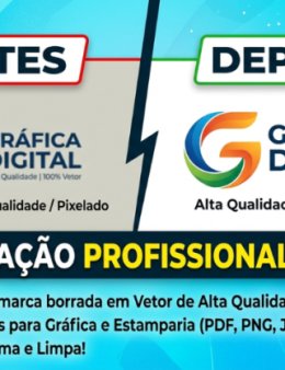Eu vou vetorizar sua logomarca em tempo ágil