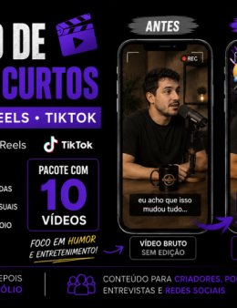Eu vou editar 10 cortes dinâmicos para Shorts, Reels e TikTok