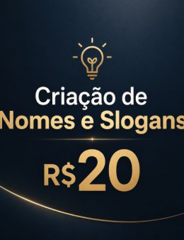 Eu vou criar 10 nomes criativos pra sua marca