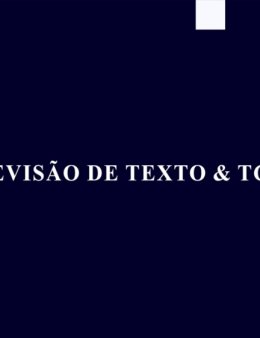 Eu vou fazer a revisão do seu texto