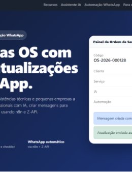 Eu vou fornecer sistema de ordem de serviço