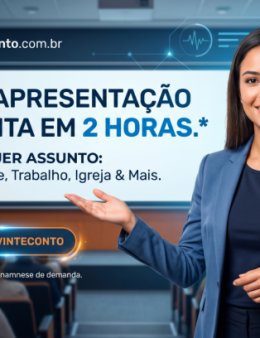 Eu vou criar sua apresentação de alto impacto em 2 horas