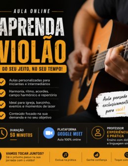 Eu vou Te dar aula de Aula de Violão Online