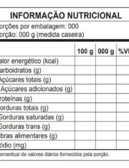 Eu vou fazer a sua Rotulagem Nutricional