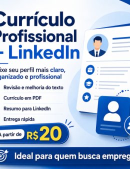 Eu vou melhorar seu currículo e Linkedin