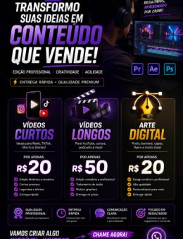 Eu vou editar seu vídeo curto