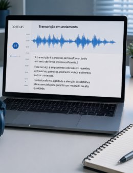 Eu vou fazer transcrições de textos ou etc