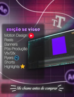 Eu vou seu vídeo com cortes, efeitos e motion design