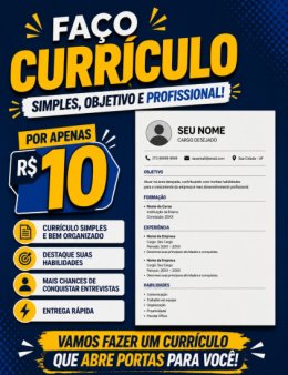 Eu vou  fazer o seu currículo