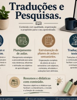 Eu vou planejar aulas e fazer seu trabalho