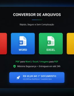 Eu vou converter e formatar seus arquivos