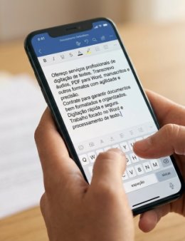 Eu vou digitar e organizar seus documentos
